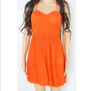 Orange Sun dress w/ adjustable straps (Never worn)